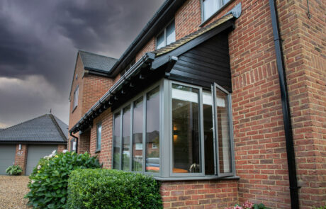 Grey Aluminium Bay Window
